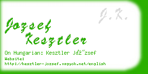 jozsef kesztler business card